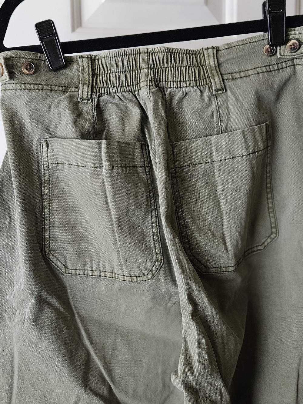 Womens Olive Green Utility Pants - Picture 2 of 3
